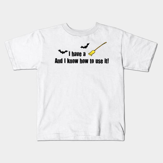 Broomstick Kids T-Shirt by b34poison